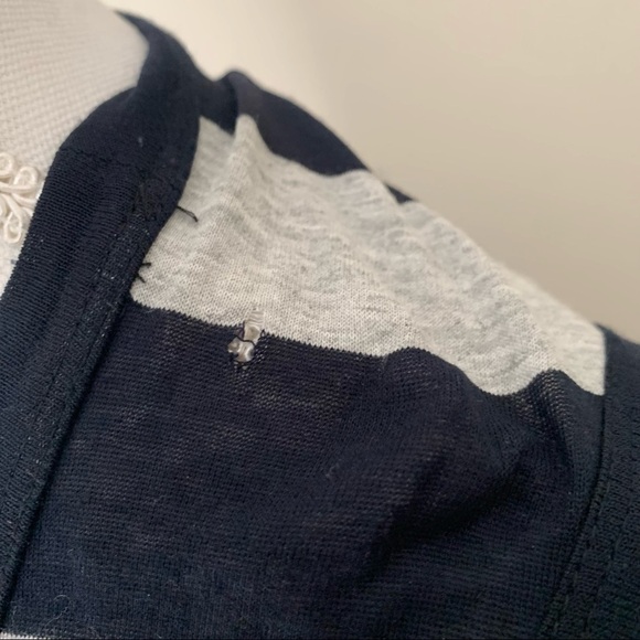 ALC Striped Jersey Knit Dress in Navy & Gray sz S - Picture 5 of 5